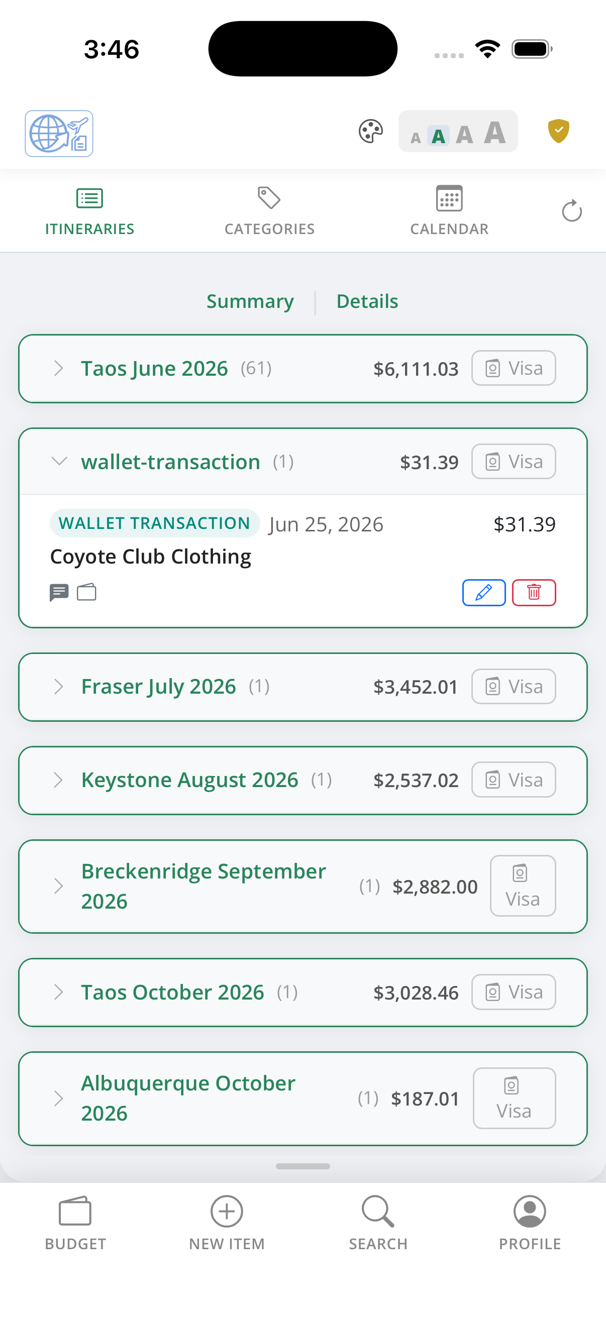 Apple Wallet transaction